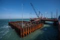 Устройство ростверков опор в акватории Керченского пролива